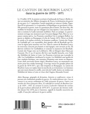 Le canton de Bourbon-Lancy dans la guerre de 1870 - 1871 de Alain Boussuge