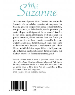 "Moi Suzanne" de France-Michèle Adler