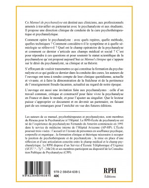 Manuel clinique de psychanalyse sous la direction de Fernando de Amorim