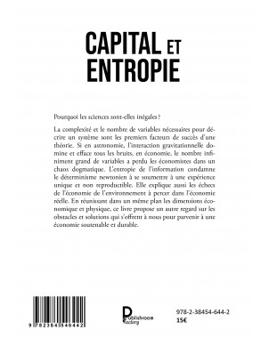 CAPITAL ET  ENTROPIE Traité d'économie apolitique de Benoit LASCOLS