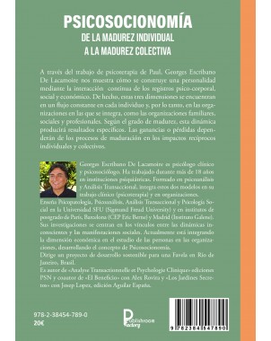 Psicosocionomía De la madurez individual a la madurez colectiva de Georges Escribano De Lacamoire