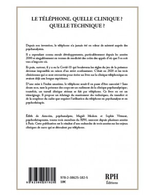 Le téléphone, quelle clinique ? Quelle technique ? de Édith de Amorim - Magali Meslem -Sophie Vitteaut
