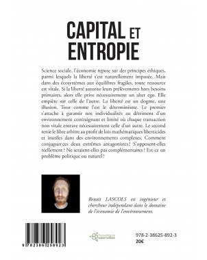Capital et entropie Traité d'économie apolitique - Seconde édition de Benoit LASCOLS