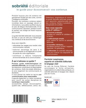 Sobriété éditoriale 2ème édition  Le guide pour écoconcevoir vos contenus de Ferréole Lespinasse