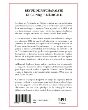Revue de Psychanalyse et Clinique Médicale Revue n° 54 La question du diagnostic en psychanalyse et en médecine