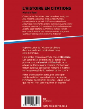 L'HISTOIRE EN CITATIONS : Directoire, Consulat, Empire