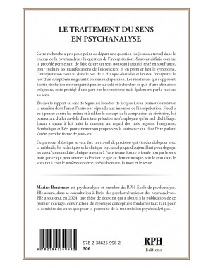 Le traitement du sens en psychanalyse