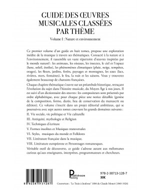 Guide des œuvres musicales classées par thème Volume I : Nature et environnement de Jean Paul ODIAU