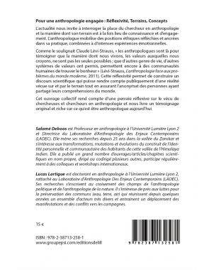 Pour une Anthropologie engagée Sous la direction de  Salomé DEBOOS et  Lucas LARTIGUE- Editions de l'ill-