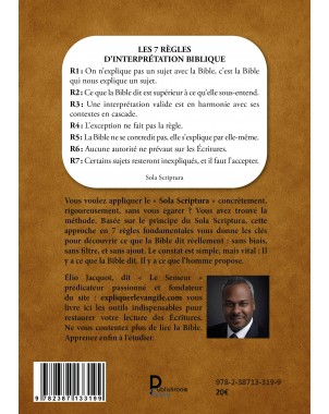 Sola Scriptura  Les sept règles d’interprétation biblique de Élio JACQUOT - LE SEMEUR