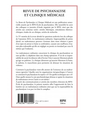 Revue de Psychanalyse et Clinique Médicale n° 55- Les maltraitances ordinaires