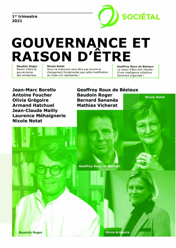 Revue sociétal : Gouvernance et raison d'être de Institut de l'entreprise